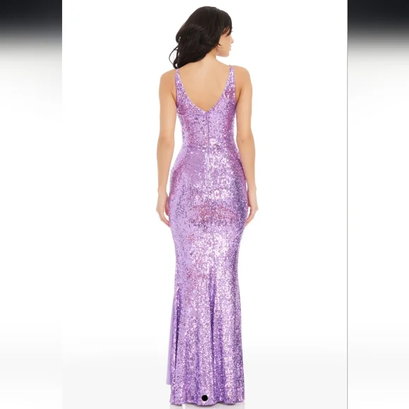 Dress the Population Purple Sequin Maxi Dress - Picture 2 of 7